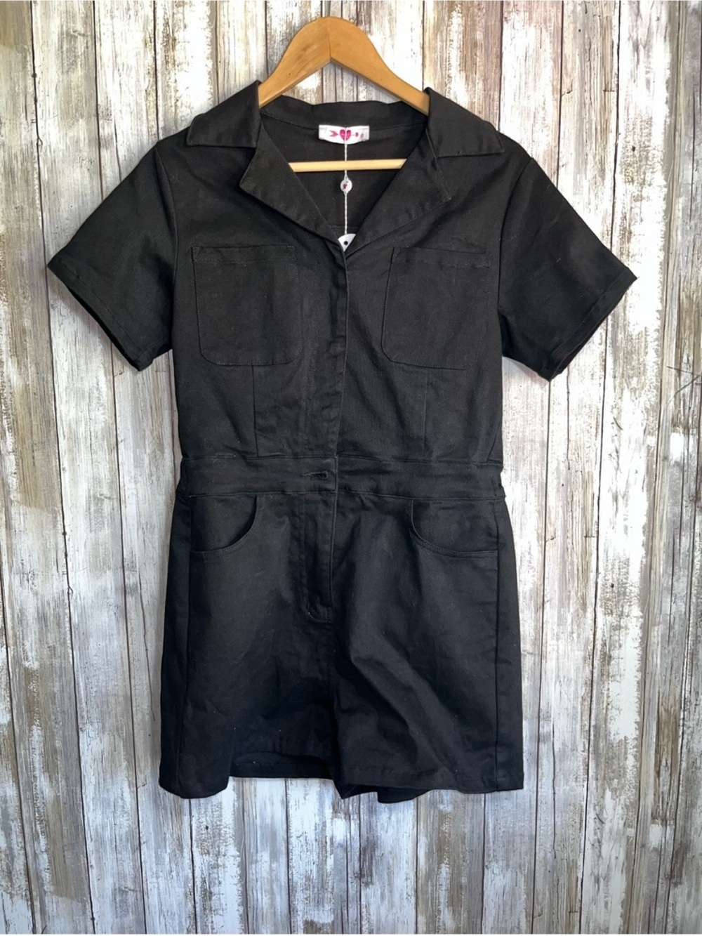 NWT Buddy Love Jessie Crystal Fringe Romper Black Western Festival Small - Picture 2 of 7